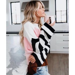 VICI DOLLS funky striped oversized sweater